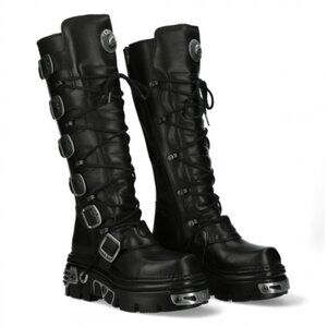 NEW ROCK HIGH BOOT BLACK REACTOR M-272-S1